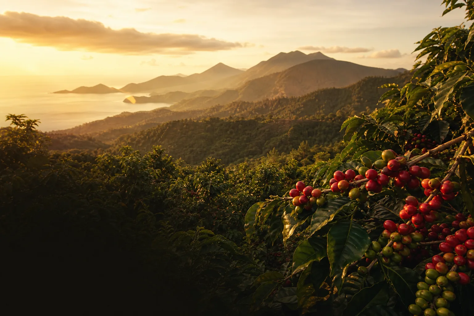 Flores coffee landscape in Manggarai and Bajawa