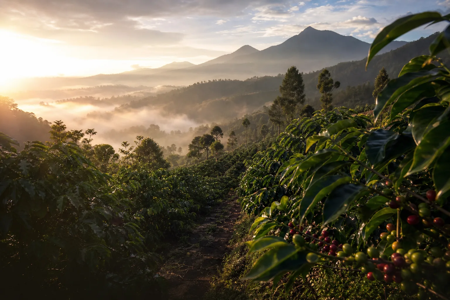 Java coffee highlands near Kayumas, Situbondo