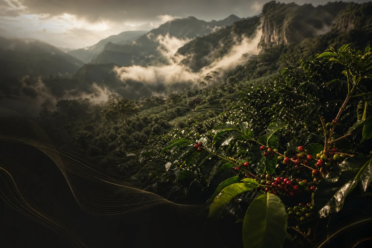 Sulawesi coffee highlands in Tana Toraja